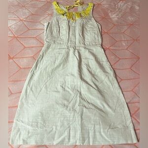 🍋 J. Crew Dress with Yellow Ruffle Detail & Pockets 🍋